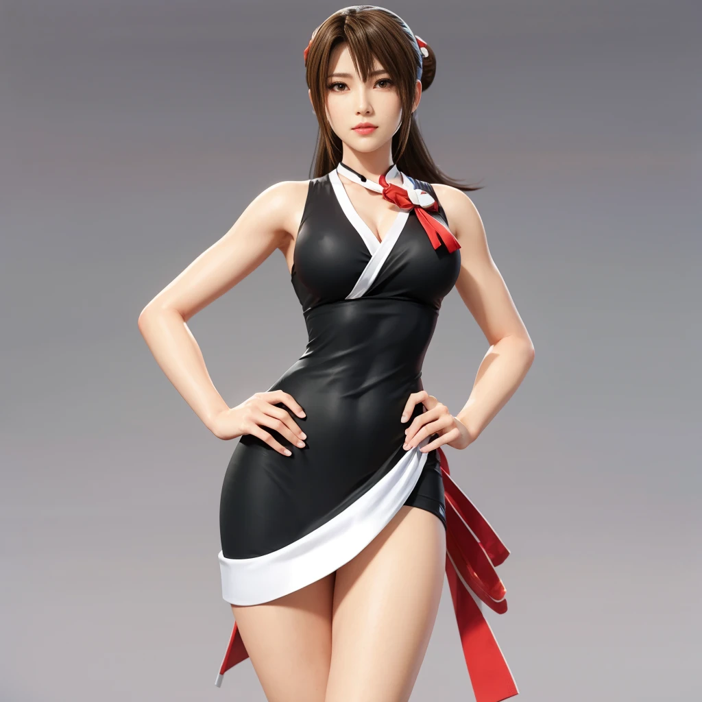 Mai shiranui, (melhor qualidade,ultra-detalhado),(realista:1.37), rosto lindo e detalhado, ultra-realista texture, rosto delicado, athletic body, cores vivas. High definition, 8K