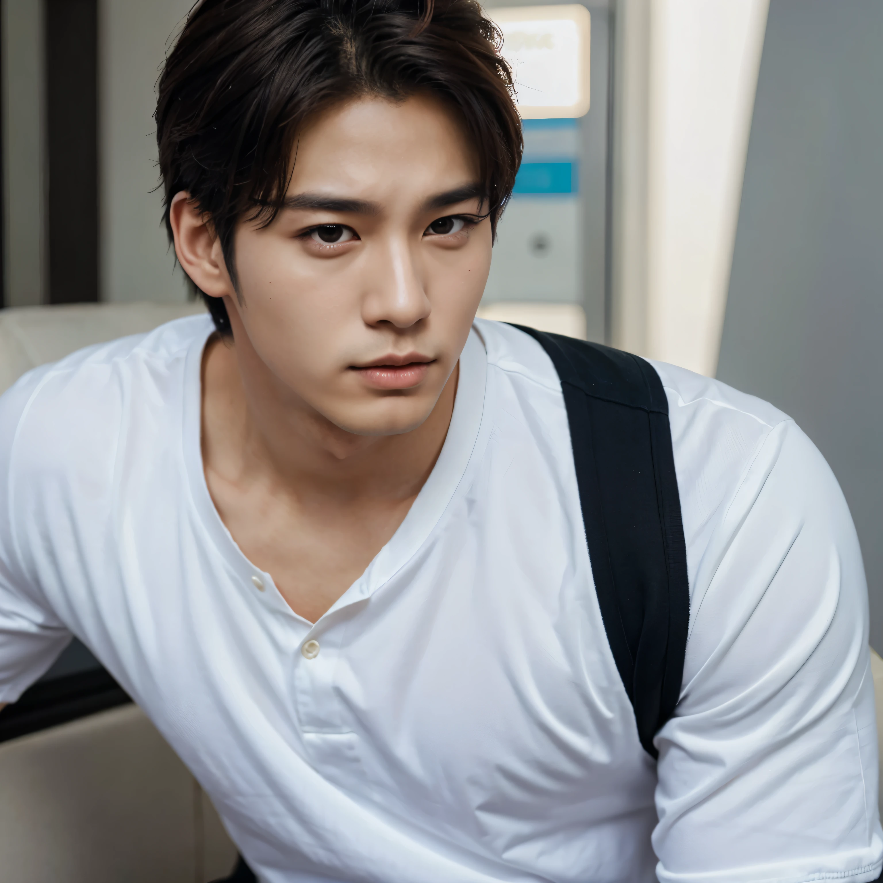 Handsome male realistic with kpop style