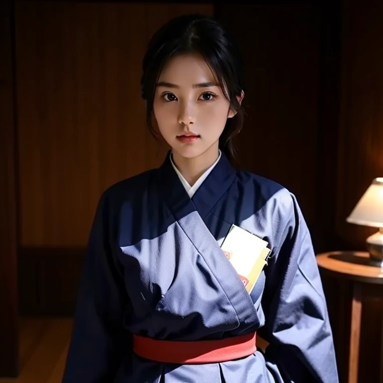 Beautiful woman。Kendo uniform。