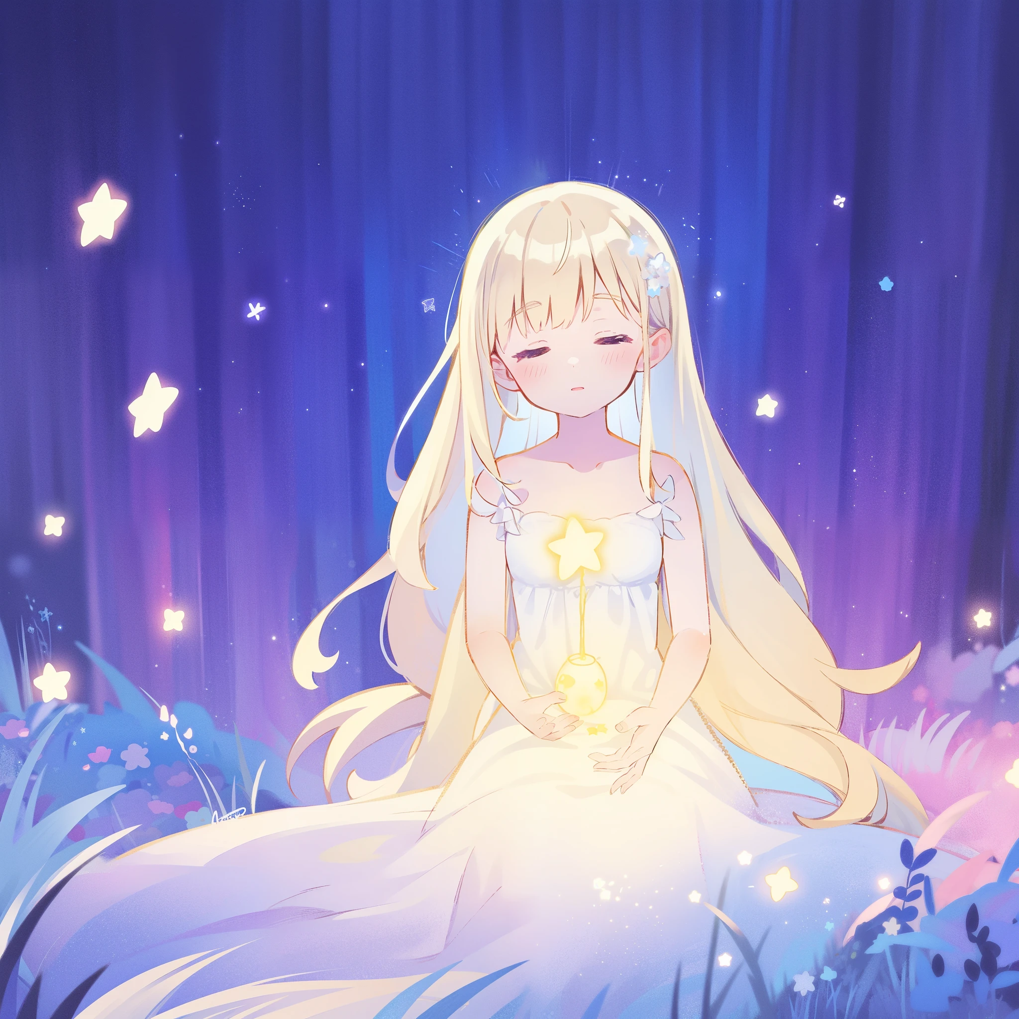 complex background, wishing star background, a woman wearing an ethereal mystical pink translucent dress that reflects the stars, dreamy, peaceful, serene composition, glowing stars, glowing, perfume promo art, mystic, complex drawing, highly detailed, Covergirl brand, promo art, artistic rendition, ethereal, starry night, midjourney style