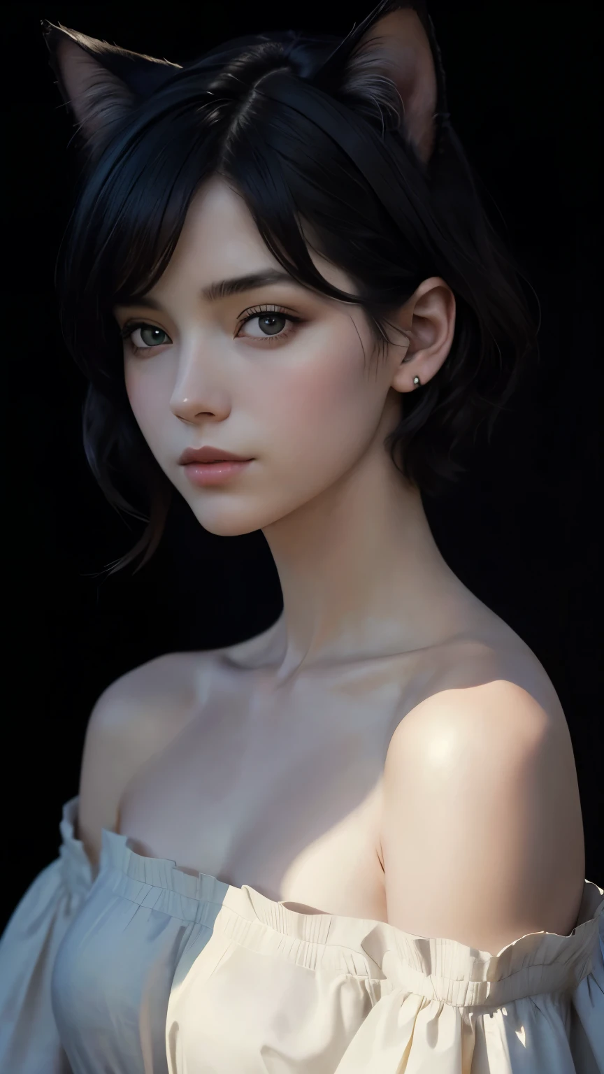 Pixie cut black hair