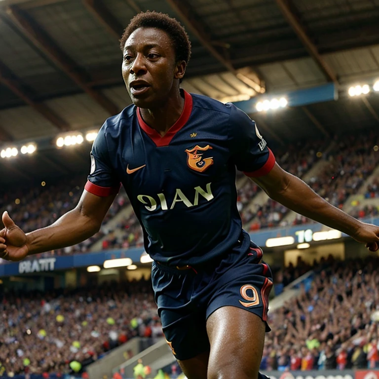 Pele celebrating a goal