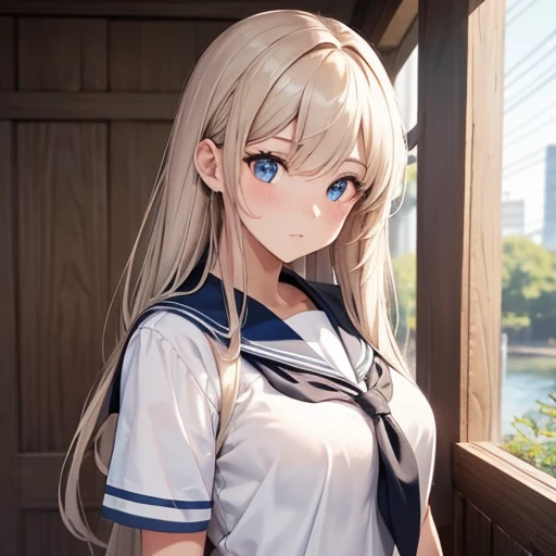 ultra-detailed,beautiful eyes,best quality,master piece,high resolution,Live2D Virtual Youtuber Model,Front view,You must write the whole body,8k,high quality, High resolution, 4K, hd,(Well designed face), Great face, (Very detailed), Beautiful Eyes, All images must be full body,All photos must be of the same girl, All sizes required,,uniform,high school girl,Great face, (Very detailed), Beautiful Eyes, All images must be full body,Japanese high school students,Short-sleeved sailor ,