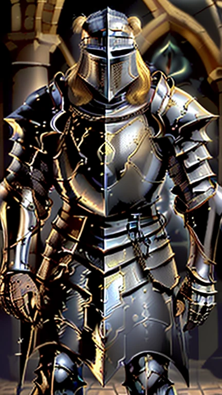 ((highest quality: 1.5)) ((masterpiece: 0.8)), Intricate details, Sharp focus, Professional, Realistic, Real Life, Realistic facial expression, ((((alone, male) Muscular Assassin, Golden Hour, (intense expression)))) Dynamic action poses, Simple face, Realistic and highly detailed rendering style, Medieval church, Stained glass, alone, break; break ((((Short Undercut Hair, [Ginger:Blonde Hair:0.4])))), (scratch: 0.7), ((Fujicolor)), break; break ((((medieval male man masculine paladin, ((Lacquered black chrome armor:1.5, arms, knight)), Waist Chain, Realistic, Surreal))))