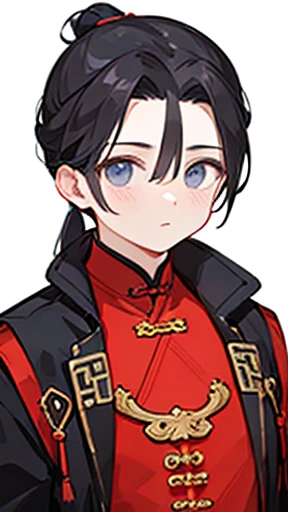 Ancient Chinese、Men in ancient Chinese costumes、intelligent man、Looking into the camera、Topknot on head、solid、Standing