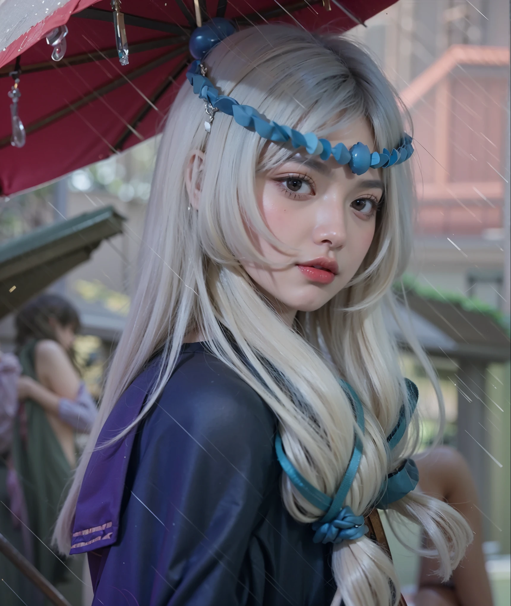 a close up of a 4 girls  ,blonde hair , big  ,  shadowbringers cinematic, 4 k detail fantasy, a beautiful fantasy empress, game cg, xianxia fantasy, xianxia hero, 2. 5 d cgi anime fantasy artwork, cinematic goddess close shot, ruan jia and artgerm, wow 4 k detail fantasy, hyperdetailed fantasy character