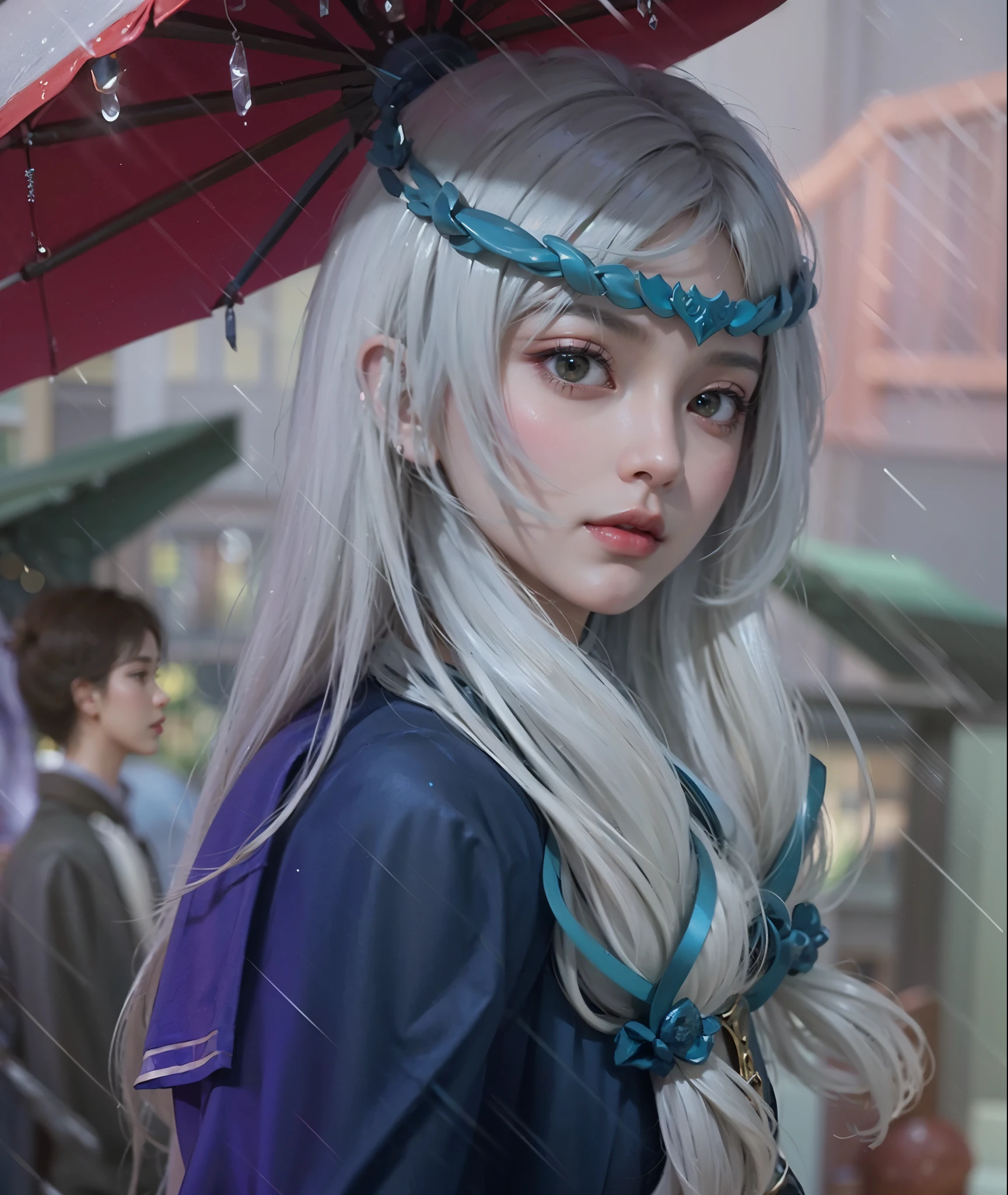 a close up of a 4 girls ,blonde hair , big , shadowbringers cinematic, 4 k detail fantasy, a beautiful fantasy empress, game cg, xianxia fantasy, xianxia hero, 2. 5 d cgi anime fantasy artwork, cinematic goddess close shot, ruan jia and artgerm, wow 4 k detail fantasy, hyperdetailed fantasy character
