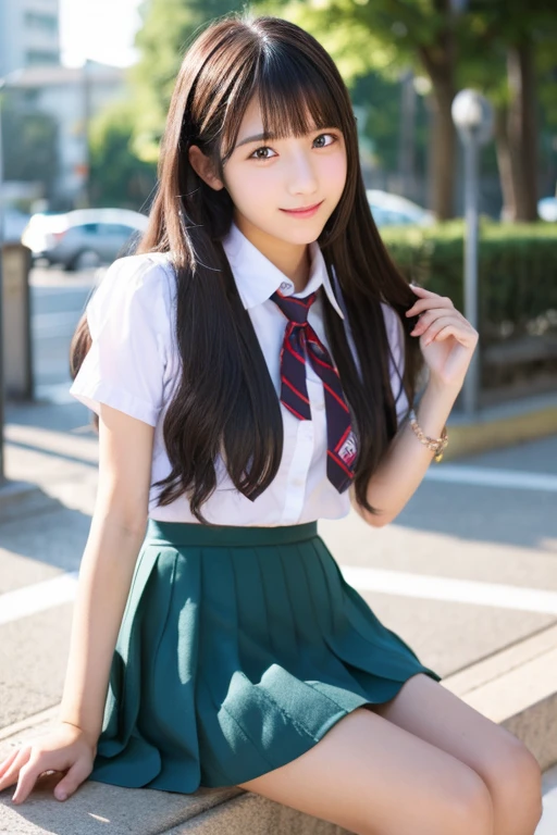 Cute Girls、Idol、high school girl、clear、mini skirt、sit