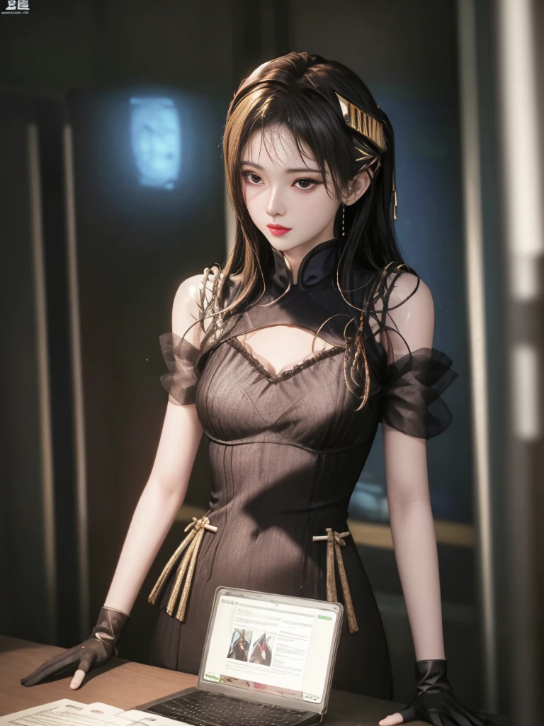 A woman wearing a helmet stands in front of a group of mannequins, Ju Jingyi Cyberpunk Art, Computer Graphics Society, Retro-futurism, Daz 3D, ps1 graphics, dystopian art