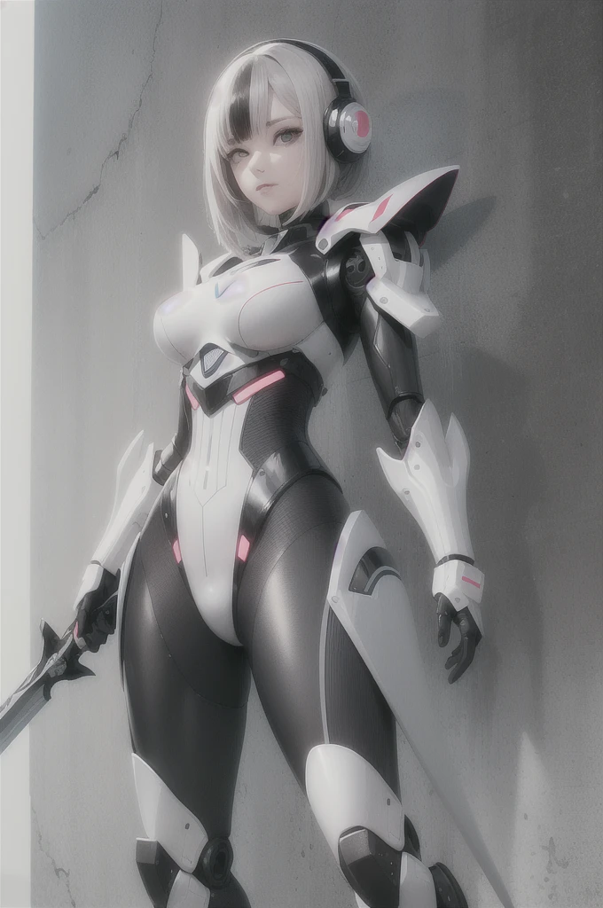 Alafid woman in futuristic suit holding a sword and a sword, Cute robot girl, Girl in mecha network armor, Beautiful white girl robot, Female robot body, Perfect robot girl, Perfect anime robot woman, Beautiful boy, Robot-Silver Hair Girl, Armor Girl, Beautiful and charming woman