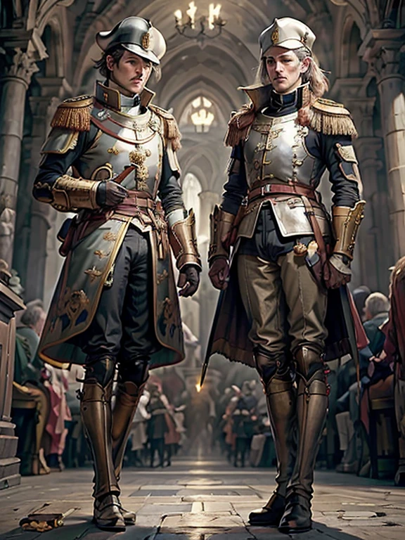 masterpiece, highest quality, Very detailed, 16k, Ultra-high resolution, Renaissance, Medieval France, Battle of Waterloo, French soldier, German Soldier, cannon, infantry, cavalry