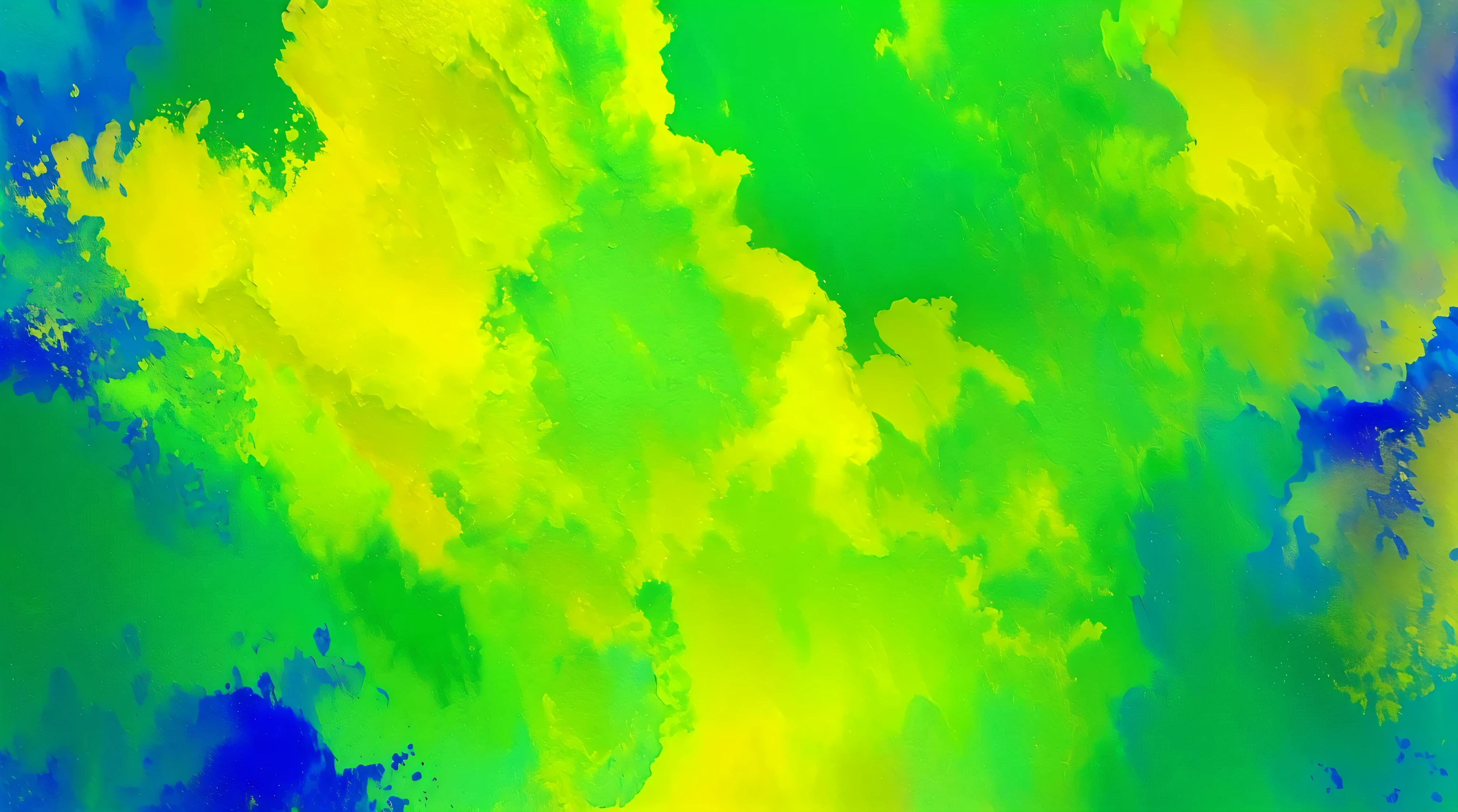 Close up of an oil painting of yellow and green clouds, some yellow green and blue, green and yellow in color, Chroma green background, energetic & Color Background, energetic neon inks painting, Flat watercolor texture, Abstract paint color spots, energetic colourful background, Background yellow and blue, vivid background, Watercolor background, Green and hues