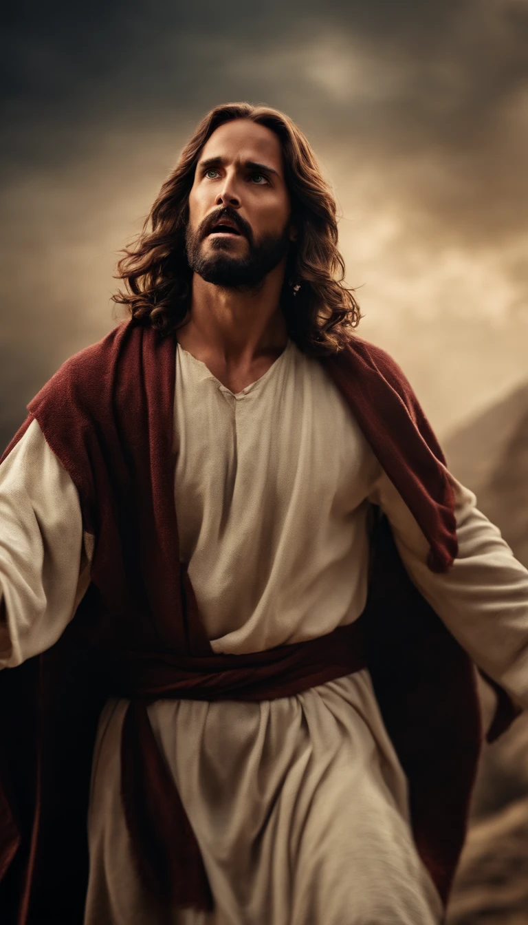 Jesus Cristo lutando contra satan