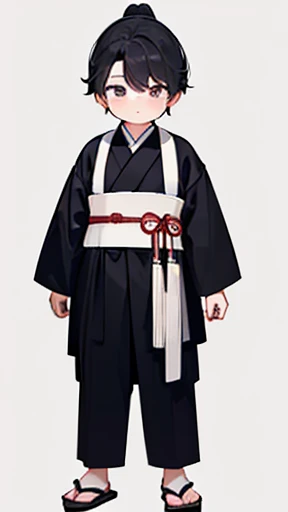ancient China、ancient Chinaの衣装を着た少年、Intelligent boy、Looking into the camera、There is a topknot on the head.、Walking Alone、Hanfu、Hanfu、Black Hair、Standing and crossing arms pose