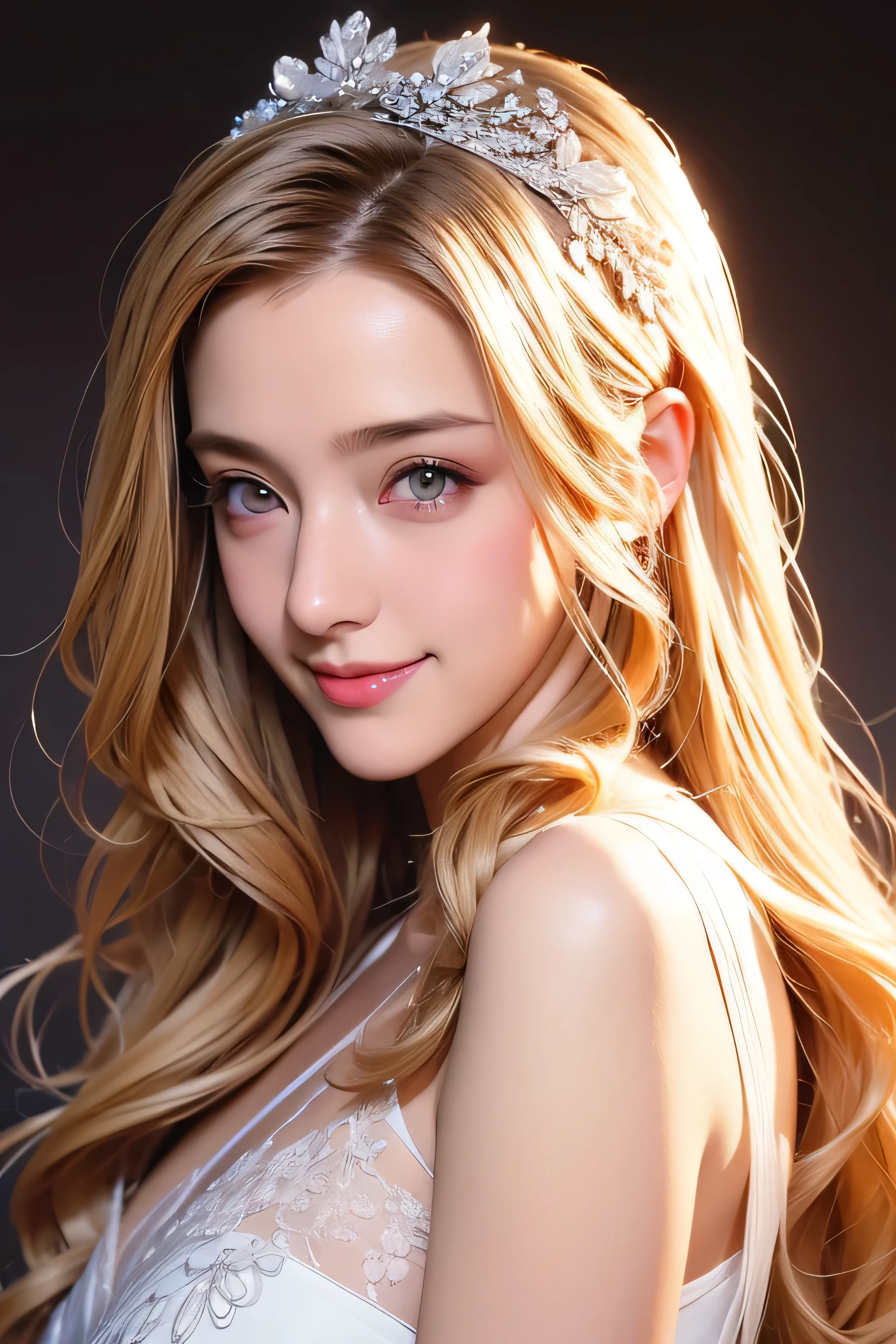 Beautiful 8 year old girl, Big eyes, Big Breasts, thin, 8k, highest quality, (Very detailed head: 1.0), (Highly detailed face: 1.0), (Very thin hair: 1.0), Maid clothes, High-resolution official artwork, Anime Moe Art Style, Beautiful and detailed anime art, smile, Blonde, Sleek Long Hair
