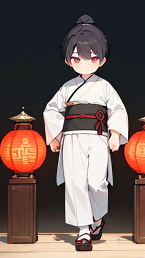 ancient China、ancient Chinaの衣装を着た少年、Intelligent boy、Looking into the camera、There is a topknot on the head.、Walking Alone、Hanfu、Hanfu、Black Hair、Standing and posing with arms crossed