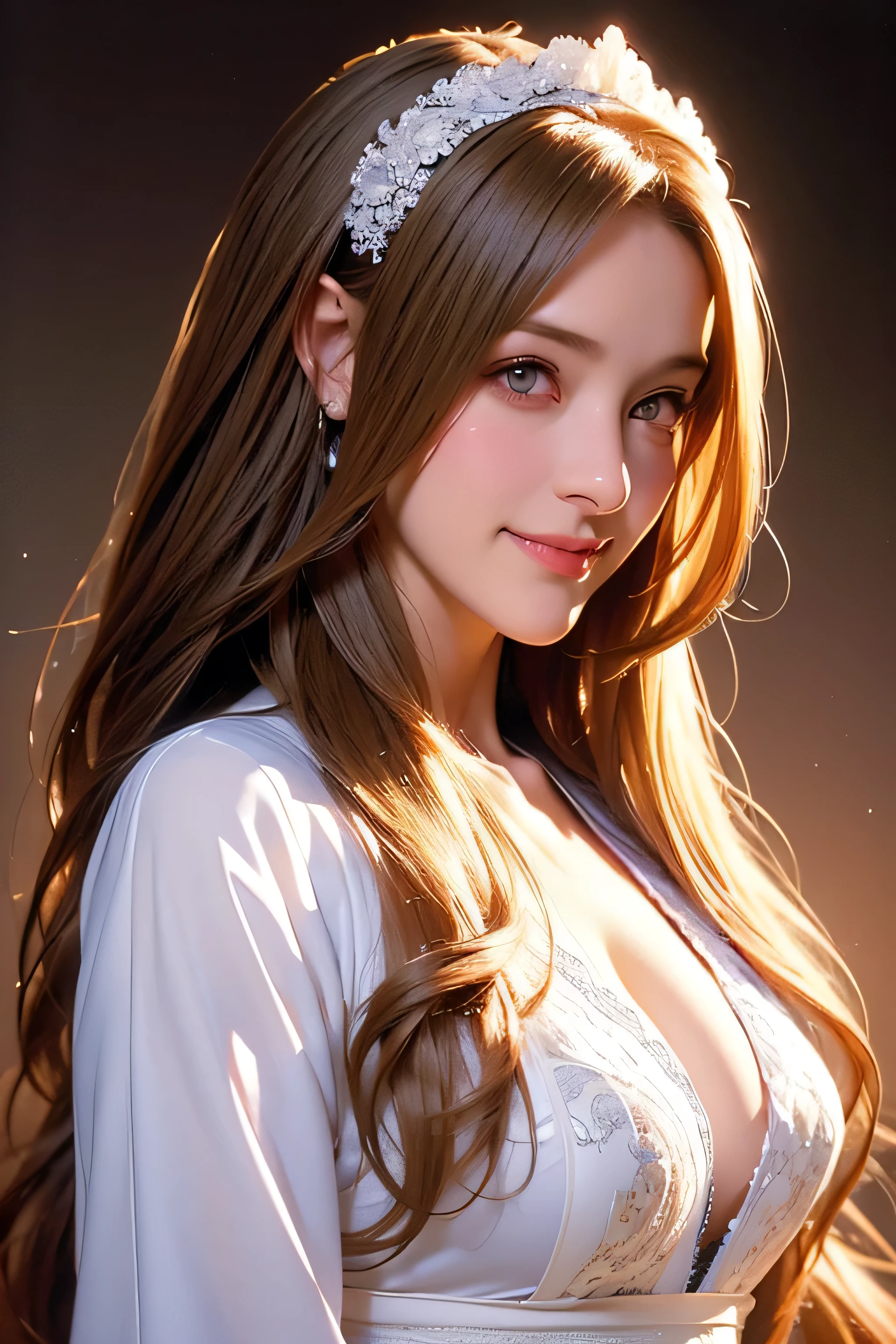 Beautiful 8 year old girl, Big eyes, midum Breasts, thin, 8k, highest quality, (Very detailed head: 1.0), (Highly detailed face: 1.0), (Very thin hair: 1.0), Maid clothes, High-resolution official artwork, Anime Moe Art Style, Beautiful and detailed anime art, shy smile, Blonde, Sleek Long Hair