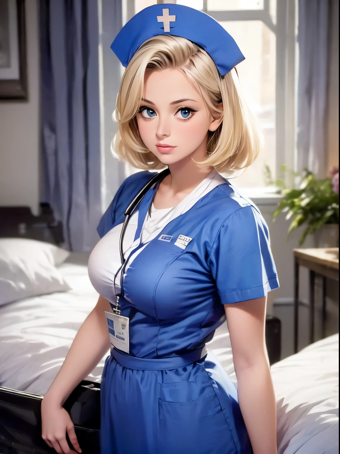 arafed photo of a woman in a nurse's uniform, by Stan Galli, nurse, circa 1958, by Yousuf Karsh, nurse girl, by George Hurrell, 1 9 5 0 s, 1950s, young sophia loren, grace kelly, circa 1940s, by Peter Basch, gill elvgren