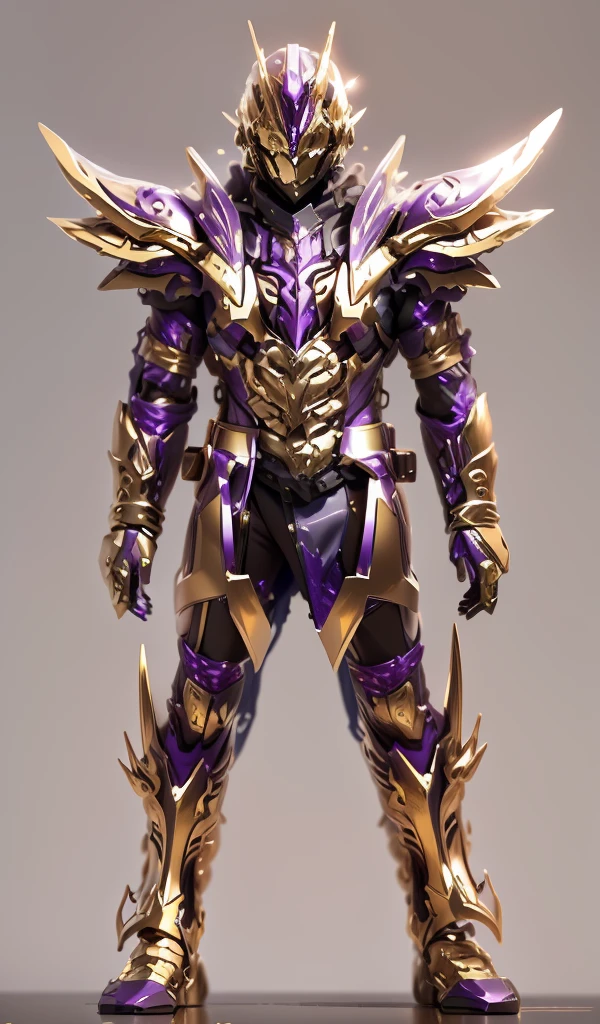 The color changes to gold and purple，Some gold and purple（Ensure its layering and armor texture，Gold as the main color）