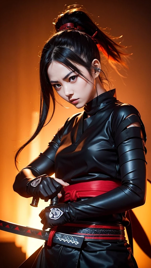 Demon ninja katana warrior Japanese night