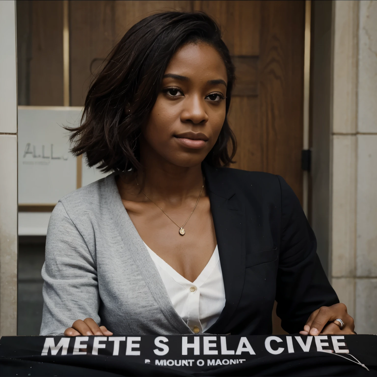 fait moi une affiche qui représente la ségrégation, en montrant george floyd et blacklivesmatter