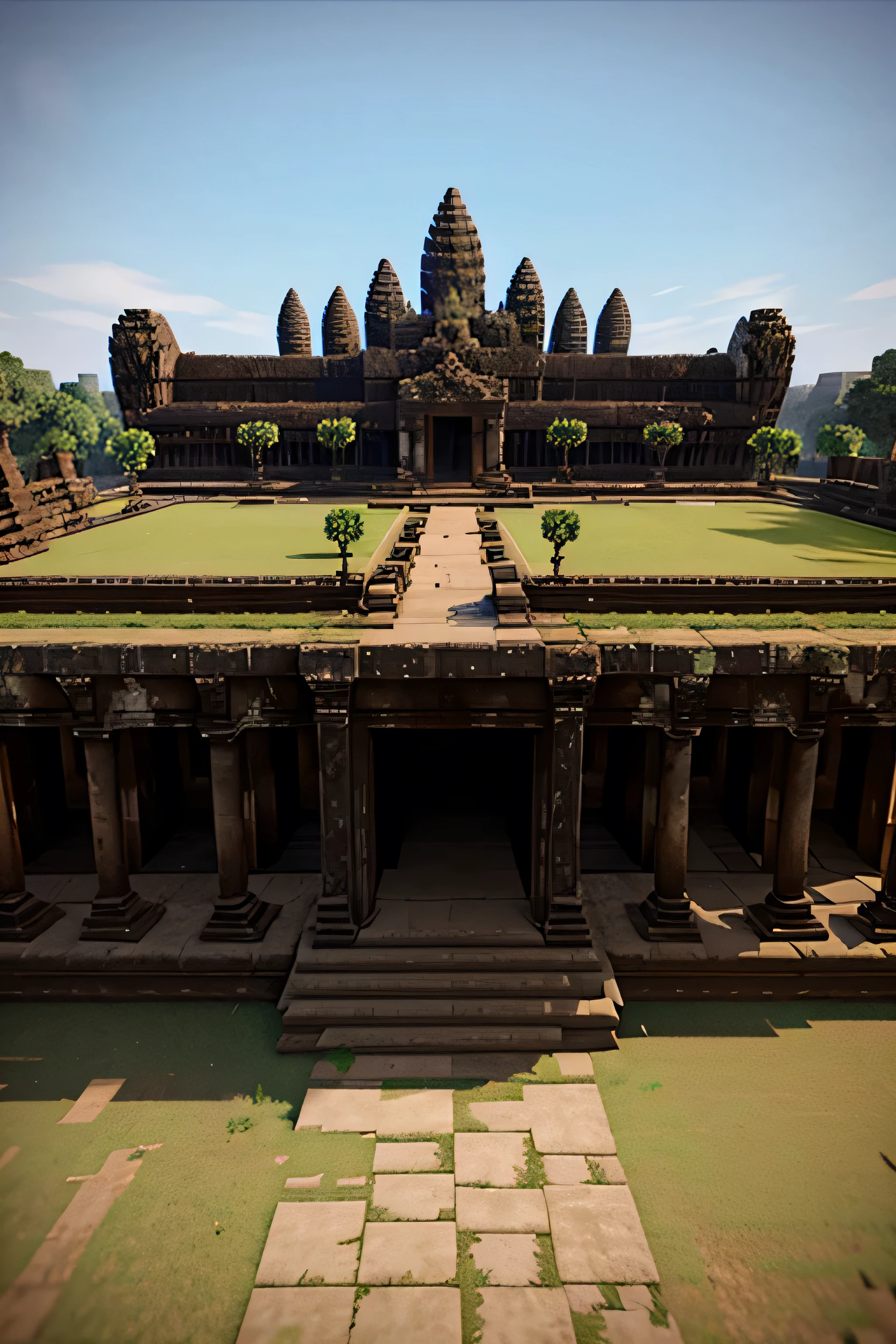 Angkor Wat Temple in Minecraft shader