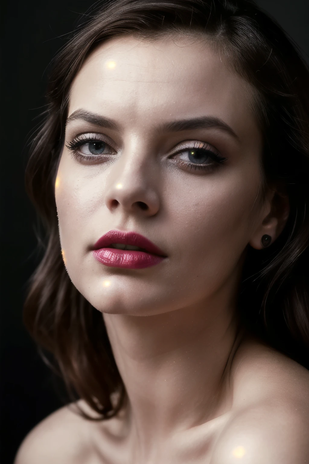 best quality,(Flora Borsi:1.2),(close up portrait:1.1) of (sks woman:1.1),(bold:1.1),(bright colors:1.1),(Flora Borsi),(Peter Lindbergh),(vivid colors),(photorealistic),(strong emotions),(dramatic lighting),(intense gaze),(fine details),(high resolution),(studio lighting),(dynamic composition),(sharp focus),(masterpiece:1.2),(ultra-detailed),(Flora Borsi's style),(unique perspective),(powerful expression),(striking contrast),(flawless skin),(fierce and confident), (fashion forward), slavic, seductive eyes, i can not believe how beautiful she is