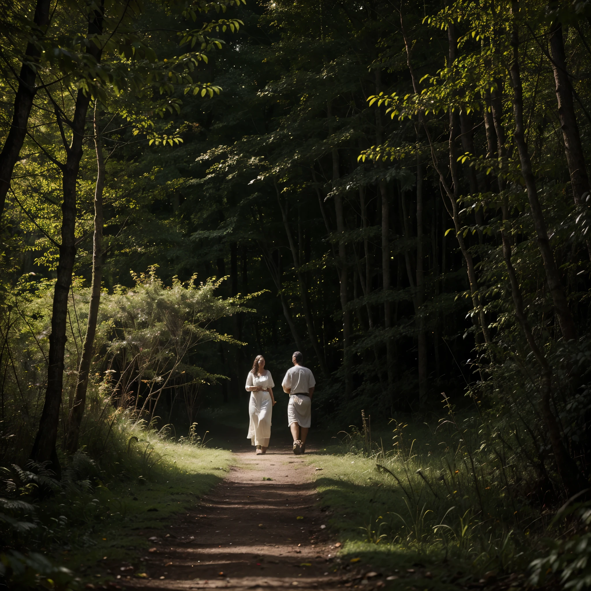 Title: "O Segredo da Floresta"

Cena 1:
Abertura com uma floresta densa e sombria, mossy trees and a narrow trail.

Cena 2:
A group of three friends, John, Maria e Pedro, caminhando pela trilha, rindo e brincando.

Cena 3:
Eles encontram uma placa antiga indicando "Cuidado: cursed forest".

Cena 4:
Ignorando os avisos, eles continuam sua jornada mais fundo na floresta.

Cena 5:
It starts to get dark and they get lost. Sons estranhos ecoam pela floresta.

Cena 6:
A flash of light reveals a strange clearing, where an ominous figure stands in the center.

Cena 7:
Os amigos se aproximam devagar, curiosos.

Cena 8:
A figura revela ser uma velha bruxa, com olhos brilhantes e um sorriso malicioso.

Cena 9:
A bruxa conta-lhes sobre o segredo sombrio da floresta e oferece-lhes um desejo em troca de suas almas.

Cena 10:
John e Maria recusam, mas Pedro, tentado pela promessa de riqueza, concorda.

Cena 11:
The witch disappears in a cloud of smoke, deixando Pedro apavorado.

Cena 12:
Os amigos correm desesperados pela floresta enquanto criaturas sombrias os perseguem.

Cena 13:
They finally find their way out of the forest, mas Pedro desapareceu misteriosamente.

Cena 14:
John e Maria olham para trás, knowing that they will never be the same after that dark encounter in the forest.

Fim.