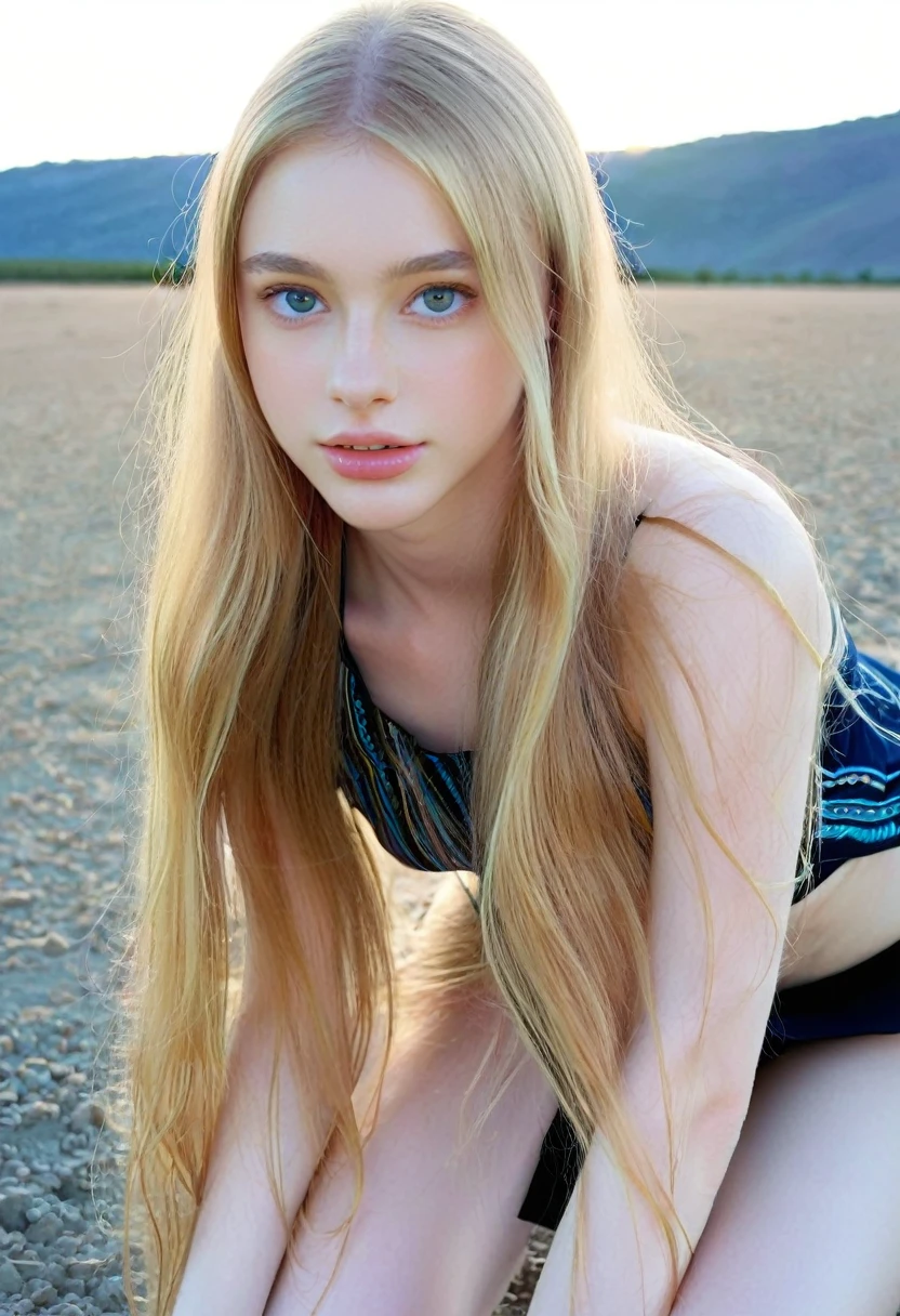 ((intricate details, pale skin)), solo, very detailed, detailed face, very long hair, picture of a beautiful young woman, dasha_taran, sfw, ((natural golden blonde hair, full color hair, well cared hair)), High Definition RAW Photography, 16k photography, (full body), standing, delicate facial features, pretty face, detailed full body, visible from head to knees, frontal photo, athletic body, attractive body, (bright sky-blue eyes:1.2), mesmerizing eyes, emotive longing expression, (cinematic, film grain:1.1)