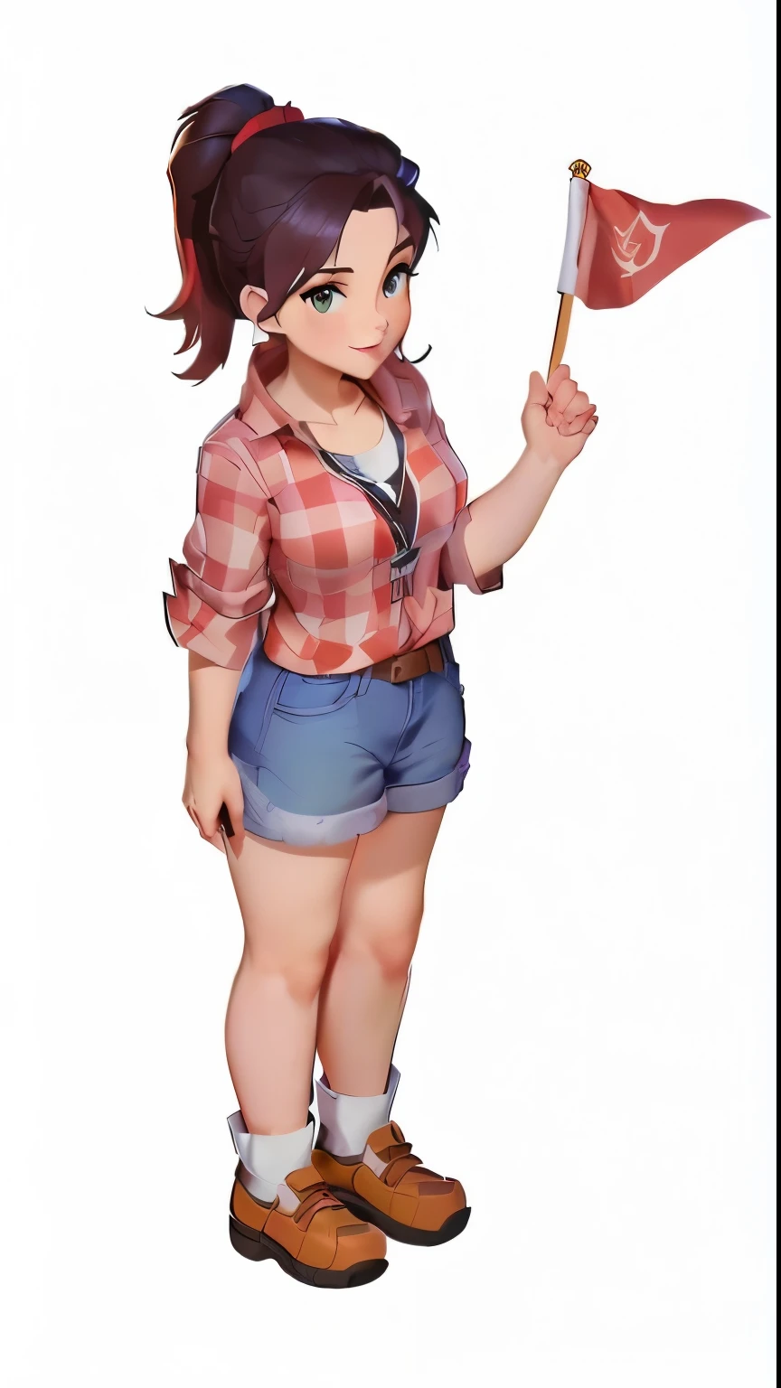 1girls, The knight stood in front of a rustic fruit shop countryside, his right hand pointed at his chin,left hand and foot on waist No panty, short skirt, fantasy outfit, thin shirt showing nipples,underground, full body , focus out 120%,