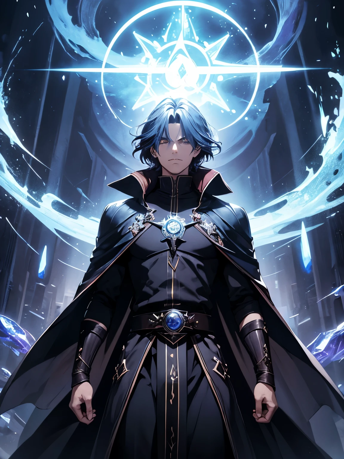 powerful being, dark mage, a man, celestial being, Powerfull Rune Magic