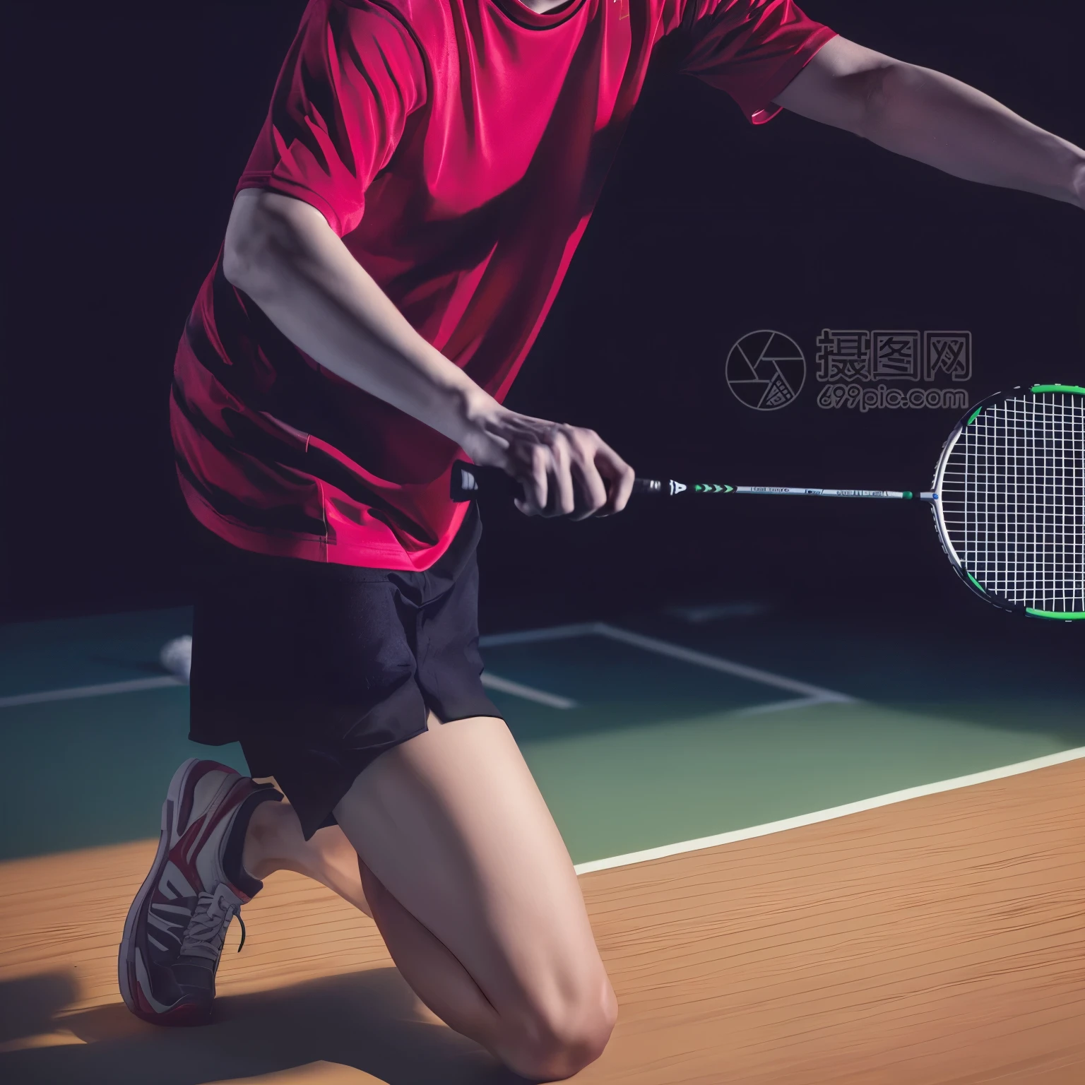 arafed man in red shirt holding a Tennis rackets and a tennis ball, badminton, Wang Chen, jinyiwei, Product introduction photos, Tennis rackets, yanjun chengt, yintion j - jiang geping, nanquan, Indoor shooting, Li Zixin, Zimen&#39;s sign, daoshi, taken in 2 0 2 0