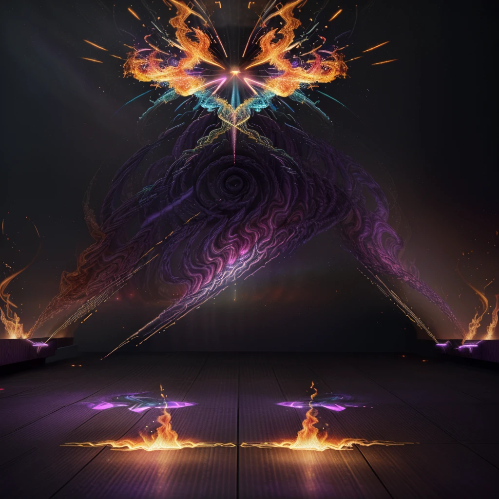 Purple Dreams, spirals of neon to upper left, rope effect flames center, flamethrower, upper right, masterpiece, contoured beveling, bevelborders, bilineareffects, warp, gradient glow, diamond mirroring, unreal engine, Pyscopathic, God Most High, ultrarealistic, highres, unreal 3D,Beserk, bright contoured flames, smoking multi colored, bright, diamond effect, deepbeveling,