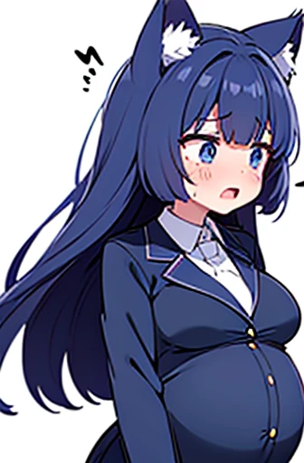 Have cat ears、work、Looks very painful、Small face、、Very embarrassed look、Big Breasts、Very impatient、Trembling、Sweating、Are pregnant、disease、abdomen、Fixed、abdomen、Wearing a uniform
