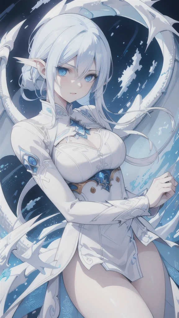 a majestic blue-eyes white dragon,blue-eyes white dragon,detailed dragon scales,highly detailed portrait,dynamic pose,powerful expression,dramatic lighting,cinematic camera angle,fantasy atmosphere,epic fantasy,digital painting,unreal engine,8k,photorealistic,HDR,ultra-detailed,vibrant colors,dramatic shadows,volumetric lighting