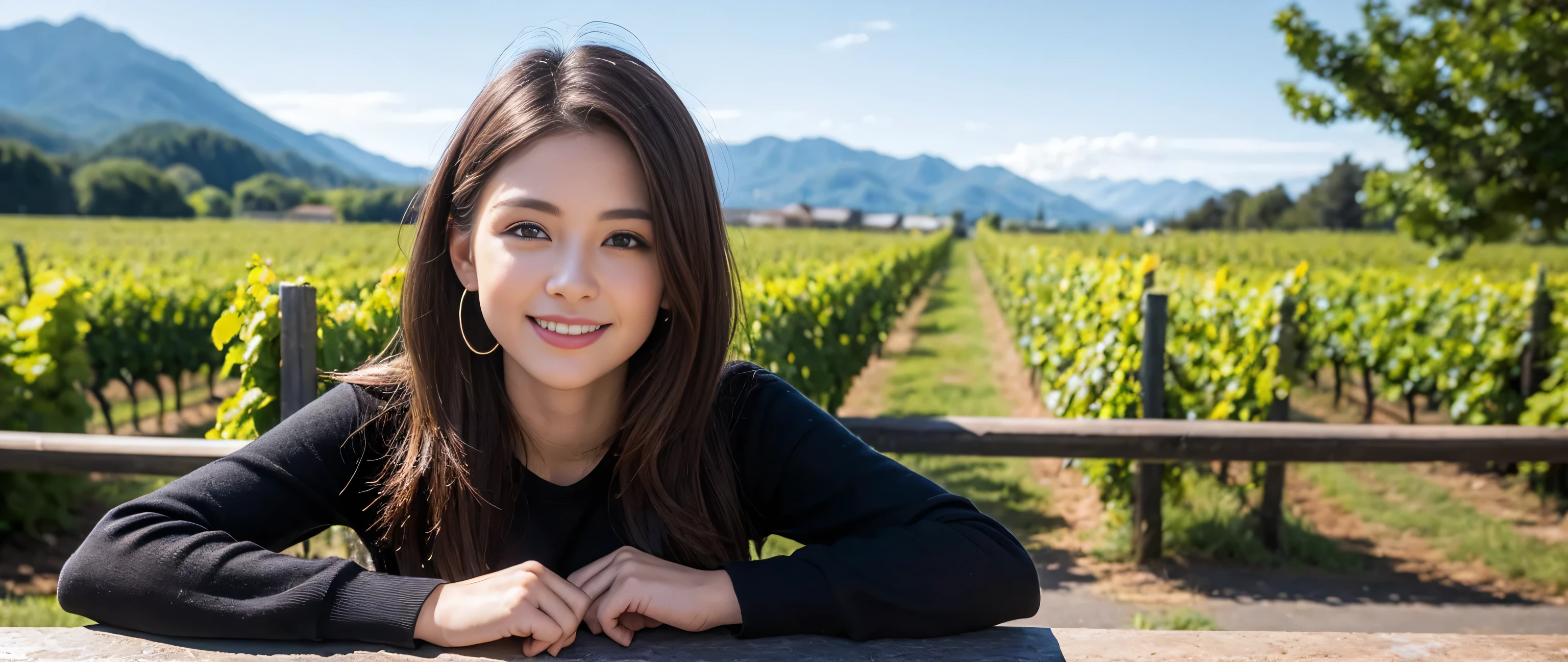((highest quality、8k、masterpiece:1.3))、wine 、1 male、1 female、Couple、Lovers Couple、Slim body、((Bob Hale、Straight hair:1.2)), (Realistic, Intricate details:1.2), テーブルにWine Glass、Shine light on your face、 Amazing view of the sunset sky and clouds、Amazing mountain views、A bright smile、The wonderfulness of smile、Bright image、The beauty of wine, Beautiful Face, blue eyes, The light shines on your face, Blushing, short hair,Bright Face、 (Age 37), 39 years old, Red wine 、Appetizers、Italian food、wine bottle、Champagne、Sparkling wine、Two beauties、Brown Hair、Shortcuts、Long sleeve shirt、dress、Pretty Woman 1, (Slim face), (The body is slim), (Brown Hair), (Shortcuts), cheeks turn a little red,Attractive beauty、restaurant, In a prominent place (From the waist up) Nova Frog Style, actress, model, Upper Body, White wine, slim, Wine Glass, 真ん中に置かれたWine Glass, smile, (smile: 1.15), Beautiful fine grain, Depth f/2,saturation, High Contrast, Strong light and shadow,Moist Body:1.5、3D texture、Delicate eyes、Brown Hair、The hair is very shiny、