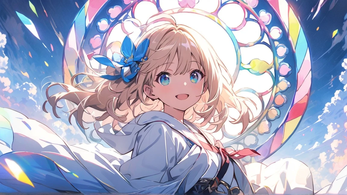 (masterpiece, highest quality, highest quality,Official Art, beautifully、beautiful:1.2),(1 girl:1.3), 1 girl BREAK stained glass art, Colored Glass, Lead wire, Light transmission BREAK vivid colors, Intricate Design, Luminous effect, Spiritual atmosphere、(Beautiful Anime)