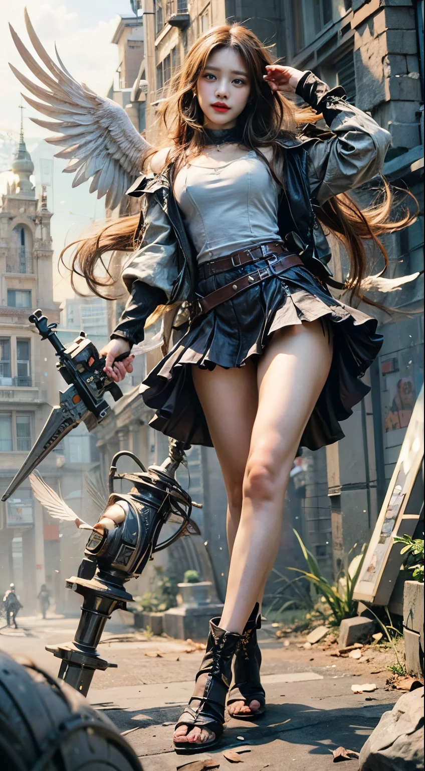 Aeris are humanoids sporting feathers like a harpy. However, they are better at gliding than flying with their small wings, which sprout from the sides of their head as well as from their back. Feathers cover their body up to their chins and forehead, leaving their hair exposed. The feathers also abate to show a rather human pair of hands and feet. Aeris are usually called attractive creatures due to their slim figures and baby-like youthful faces.