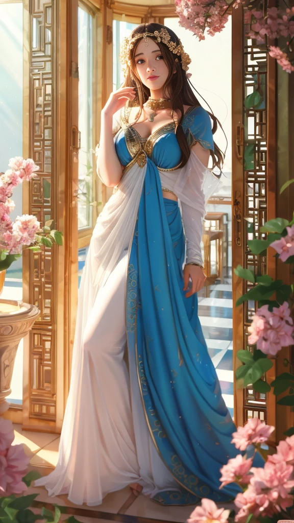 Beautiful Greek Goddess, Anime Art, Very detailed, high quality, High resolution
