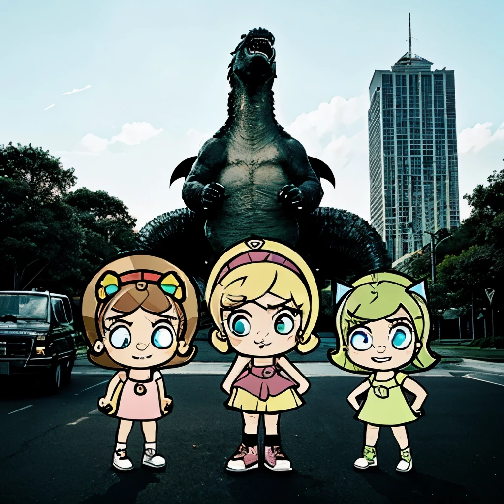 The Powerpuff Girls vs. Godzilla