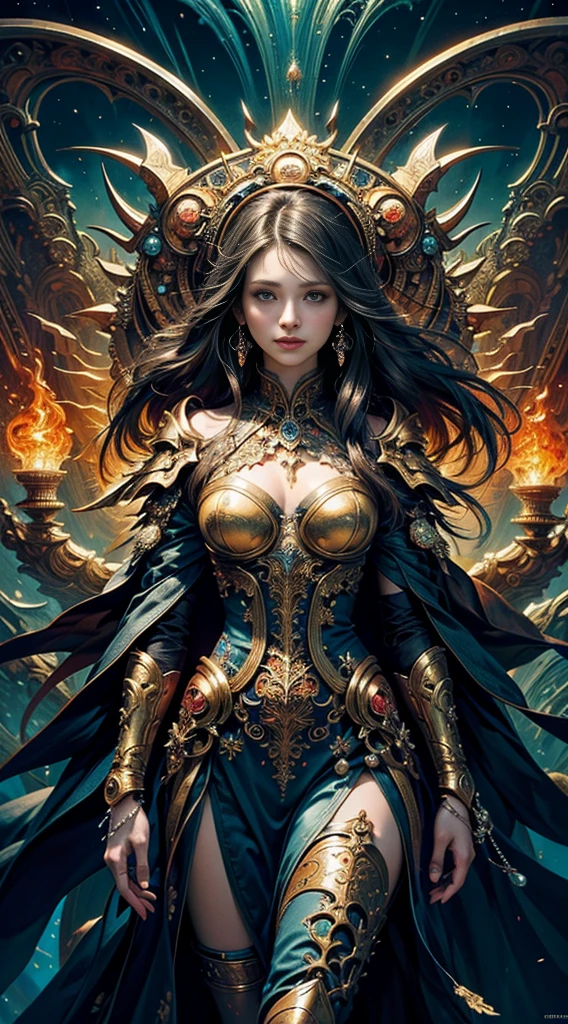 (masterpiece, top quality, best quality, official art, beautiful and aesthetic:1.2), (1girl), extreme detailed,(fractal art:1.3),colorful,highest detailed