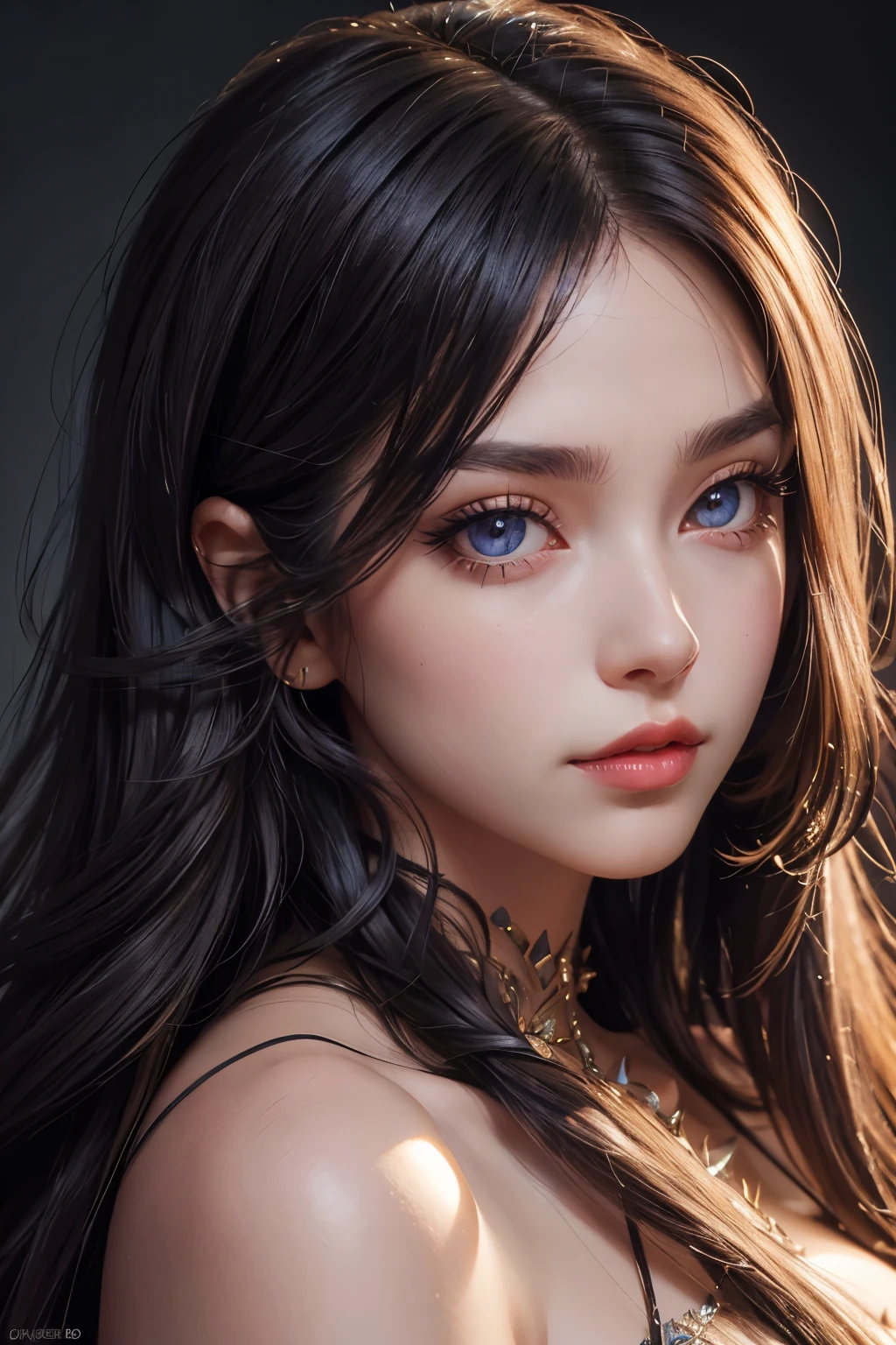 (highres,photorealistic) beautiful lady, long hair, (extremely detailed eyes and face, long eyelashes), (detailed lips), (vivid colors), (sharp focus), (studio lighting)
