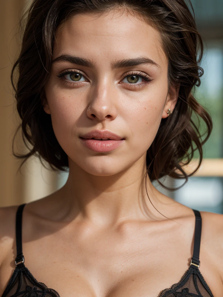 (best quality, masterpiece, highest detailed), (photorealistic:1.2), raw photo, Irina Shayek portrait , black lingerie , (vibrant color), (intricate details), (dynamic angle), exposure blend, bokeh, dim light, (hdr:1.4), high contrast, (muted colors, dim colors , soothing tones:1.3), low saturation, morbid