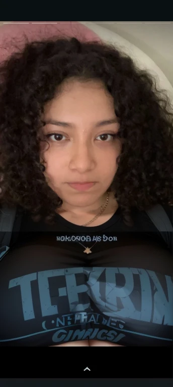 there is a girl with a black bra and a necklace on, curly haired, curly, curly hair, curly afro, curly dark hair, her face framed with curls, curly long hair, curly bangs, fair curly hair, curly black hair, black curly hair, long dark curly hair, messy curly hair, no makeup wavy hair, long curly hair, long black curly hair, Big tits, huge tits , no clothes, sexy, cute, minimal clothes, thick, bbw, chubby stomach, thick nipples, nipple piercings, large areola, hard nipples, piercing through shirt, nipples hard through shirt, busty, major cleavage, naked, ripping through top, spilling over sides, bra too tight, giant , extra wide hips, upper body zoom in, showing off huge , fat stomach, see through top, fat bbw, large areola showing, major cleavage, latina, down to stomach, wide hips, sexy, upper body zoom, thick arm, showing off , top half only, showing only upper, only a bra, showing off cleavage, naked, big tits showing, big out, no clothes
