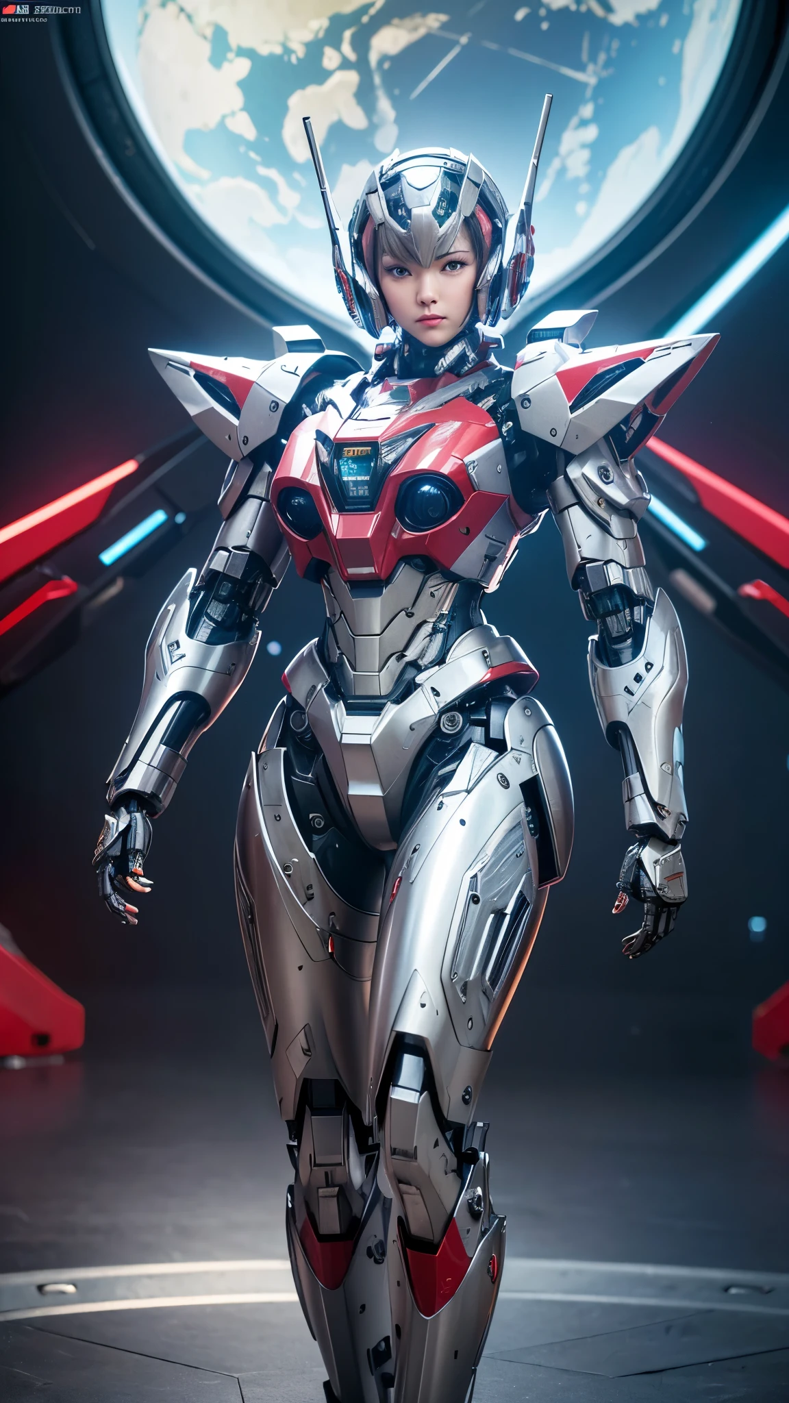 Super detailed, advanced details, high quality, High resolution, 1080p, hard disk, beautiful,(war machine),Armor War,(Missile)Capture the big picture,beautiful,Mecha cyborg girl,battle mode,Mecha body girl,She is wearing a futuristic war machine weapon mecha