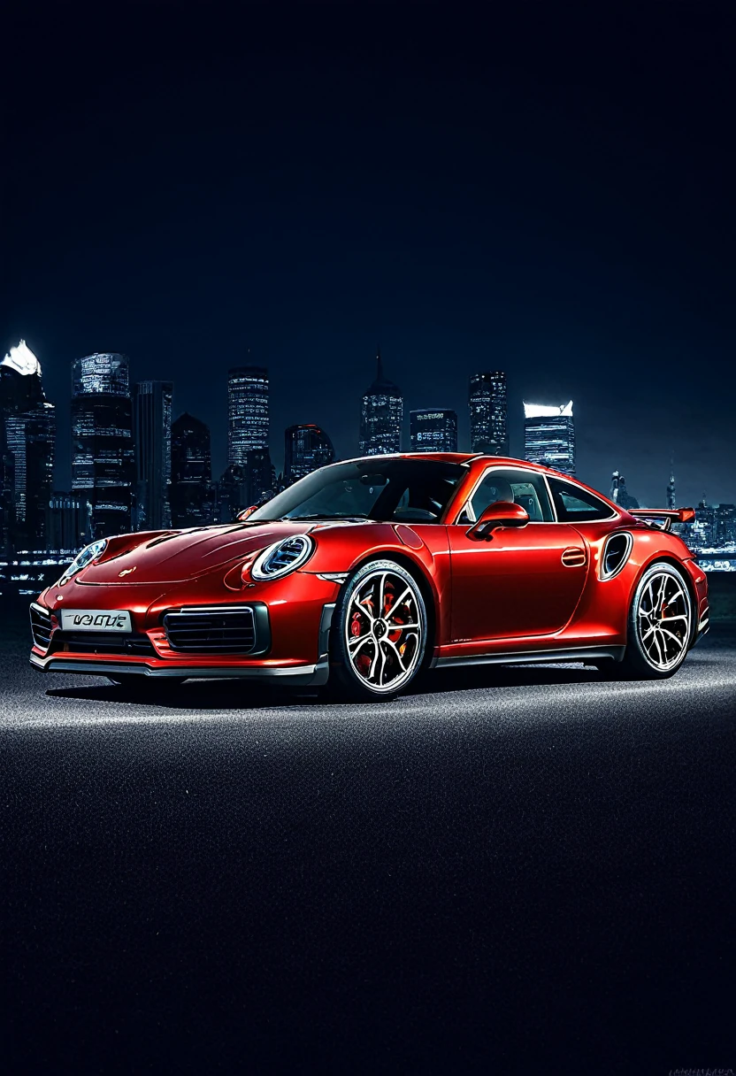 Porsche 911 turbo red metallic