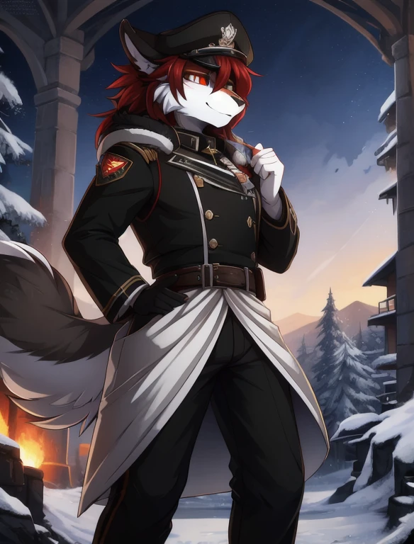 Furry art,(Anthro,Fluffy fur,character focus:1.1),от Дto herси, to her,The eyes have black-red heterochromia.,white fur,white raincoat,put,holding the sniper rifle,only person,sniper,demon tail, Warhammer_40 thousand_Commissar,((masterpiece)), (Best quality), (detailed), Black uniform, mascara, Eyeliner, eyeshadow, Upper body, pomade, женщина anthro furry tiger, пропto herндистский плакат, wicked, bristle, (8k contract, masterpiece, Best quality, High quality, absurdity, ultra-detailed)