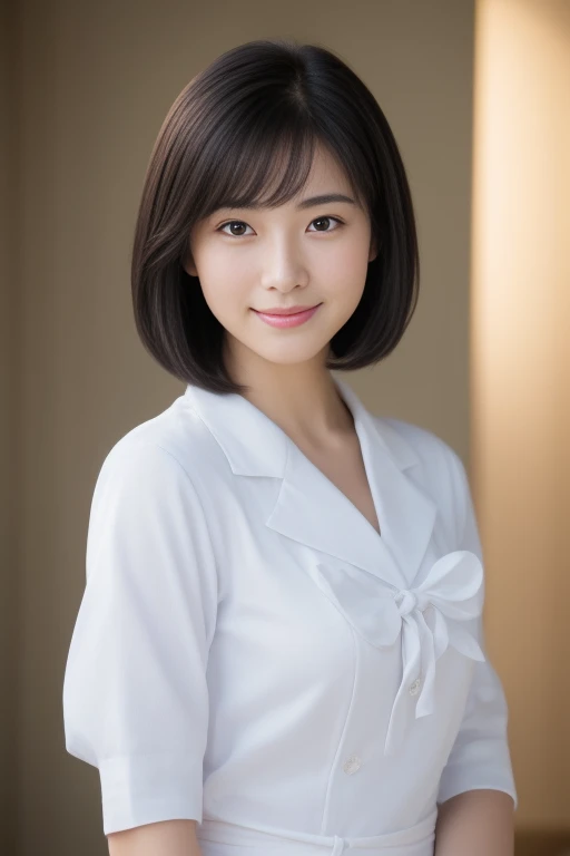 ((8k:1.27、top-quality、masterpiece、超A high resolution:1.2))、 beautiful japanese female、 (High School Teacher:1.3)、1girl、teacher outfit、a large bust:1.5、valley、Dark hair、black eyes、short-hair、Beautuful Women、High School Classroom、early evening、A seductive smile、((perfect anatomia、Beautiful limbs,Healthy body、Beautiful skin))、naturalbody、profetional lighting、Professional filming、gravure、