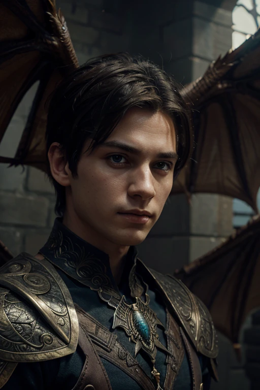 Boy with dragon horns and wings
