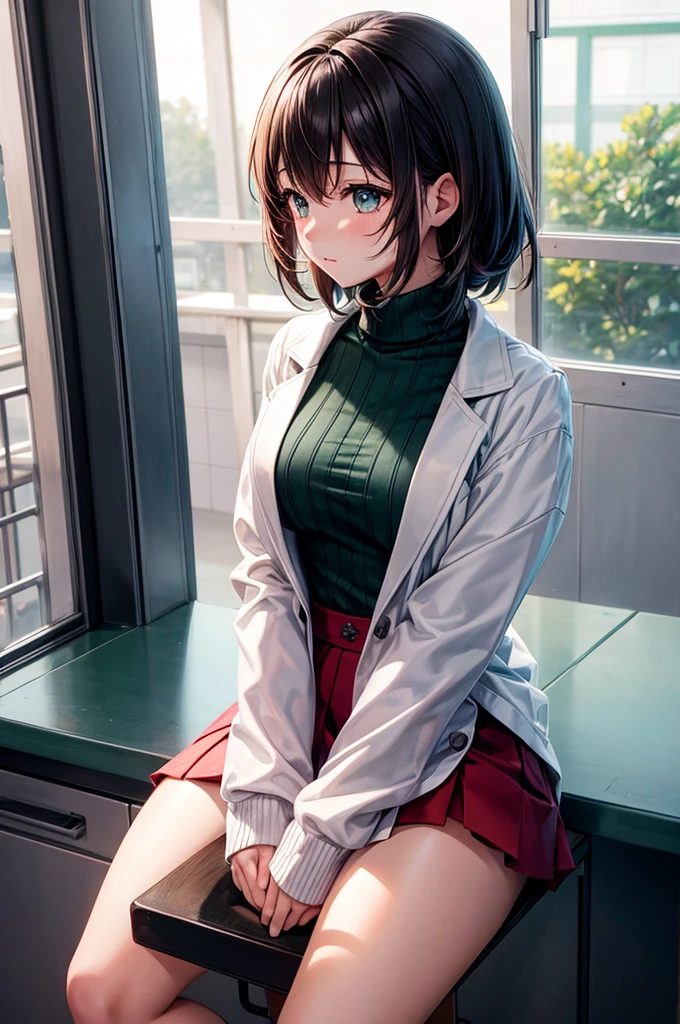 Solitary, 1 Girl, Yamagishi Fuuka,  Gekkokan High School, turtleneck sweater,